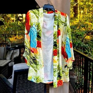 All Saints size 10 viscose satin lined kimono.